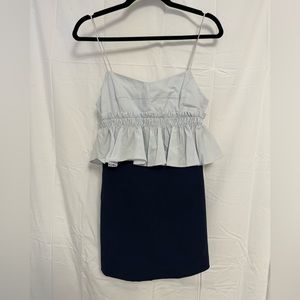 Zara Peplum Mini Dress/Romper (Has Built In Shorts)